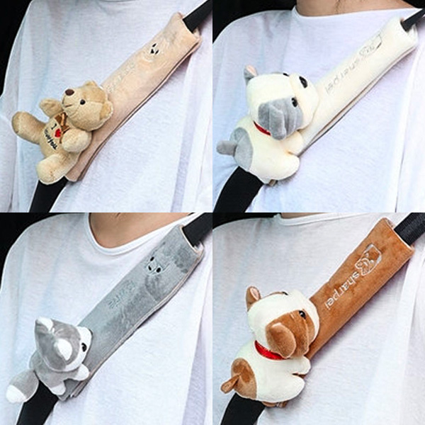 어린이 안전벨트 인형 커버 쿠션 유아 안전벨트커버 테디베어1P