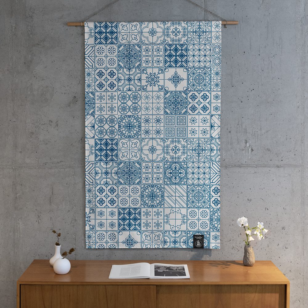 원세븐나인 도어커튼 모로칸타일, M (85cm X 140cm)