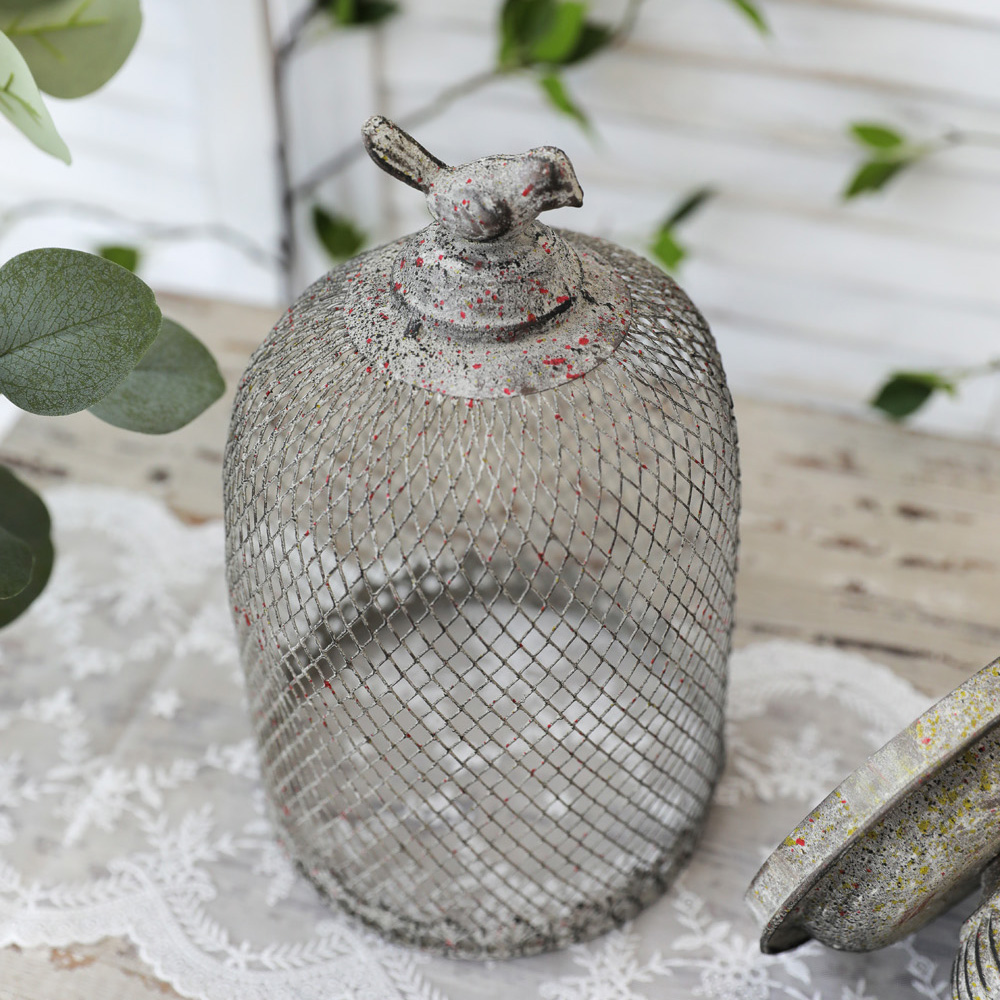 쉐비쉭 버드 빈티지 철제 케이지 인테리어 캔들 홀더 장식 엔틱 카페 감성 새장 소품 장식품 S