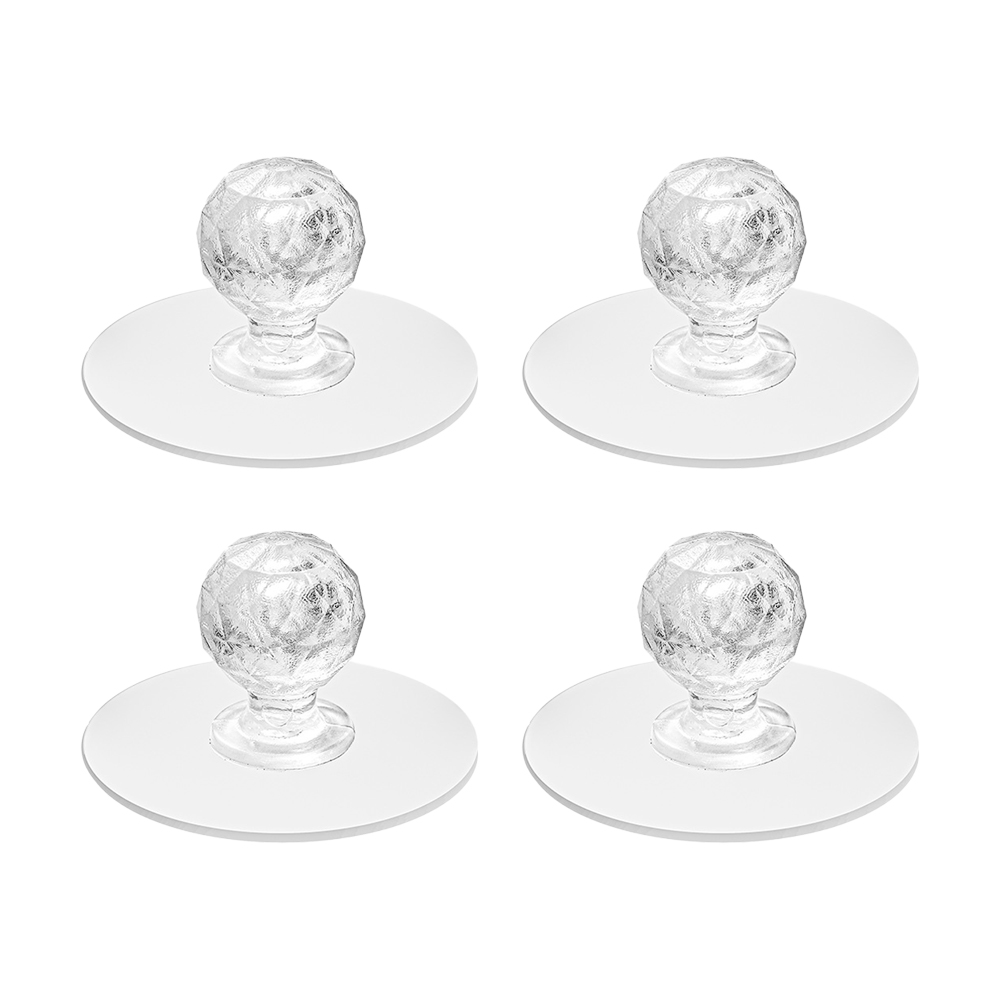 [세트] 4개 투명 가구손잡이 싱크대 서랍 붙박이