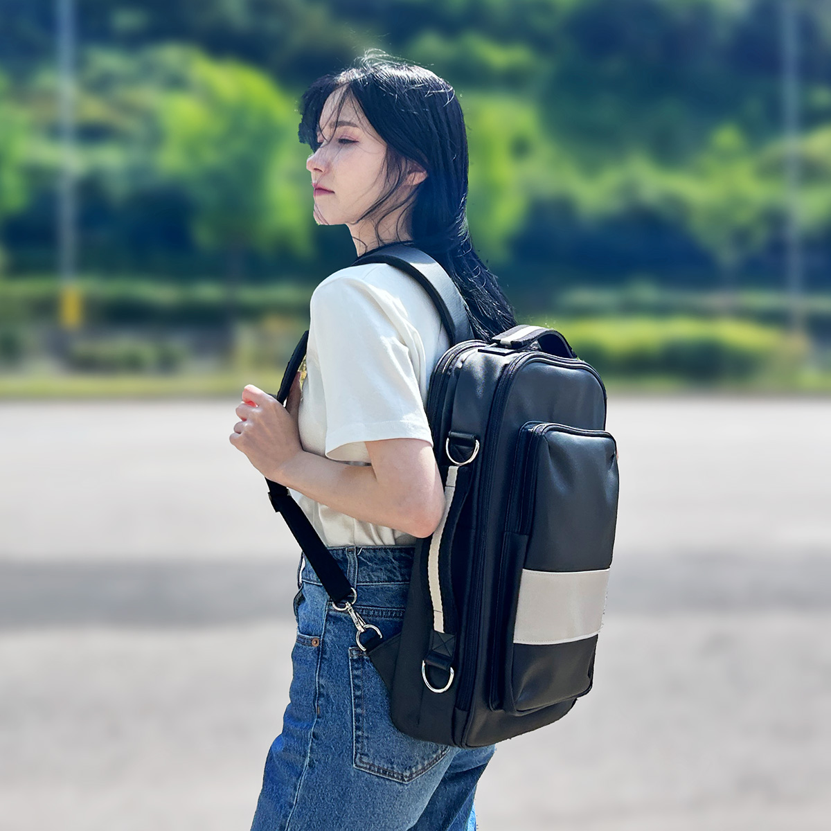 로디나트 러기지 그립 백팩, 17인치 노트북, 직장인 비즈니스 여행용, 대학생 30대 - 상세 이미지 5