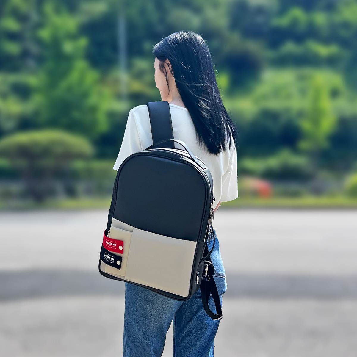 로디나트 클러치 백팩 크림, 직장인 대학생 3웨이 노트북 비즈니스 멀티백