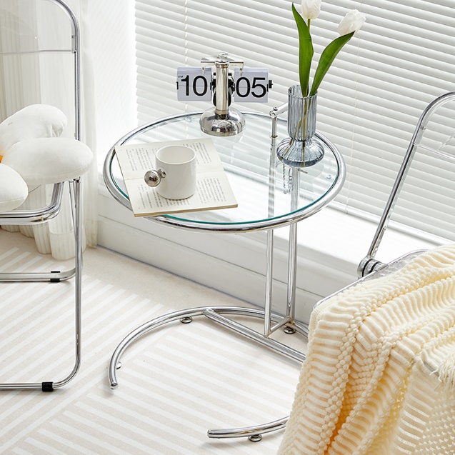 쇼파용 얇은테이블 화분 높은사이드테이블 거실창가테이블