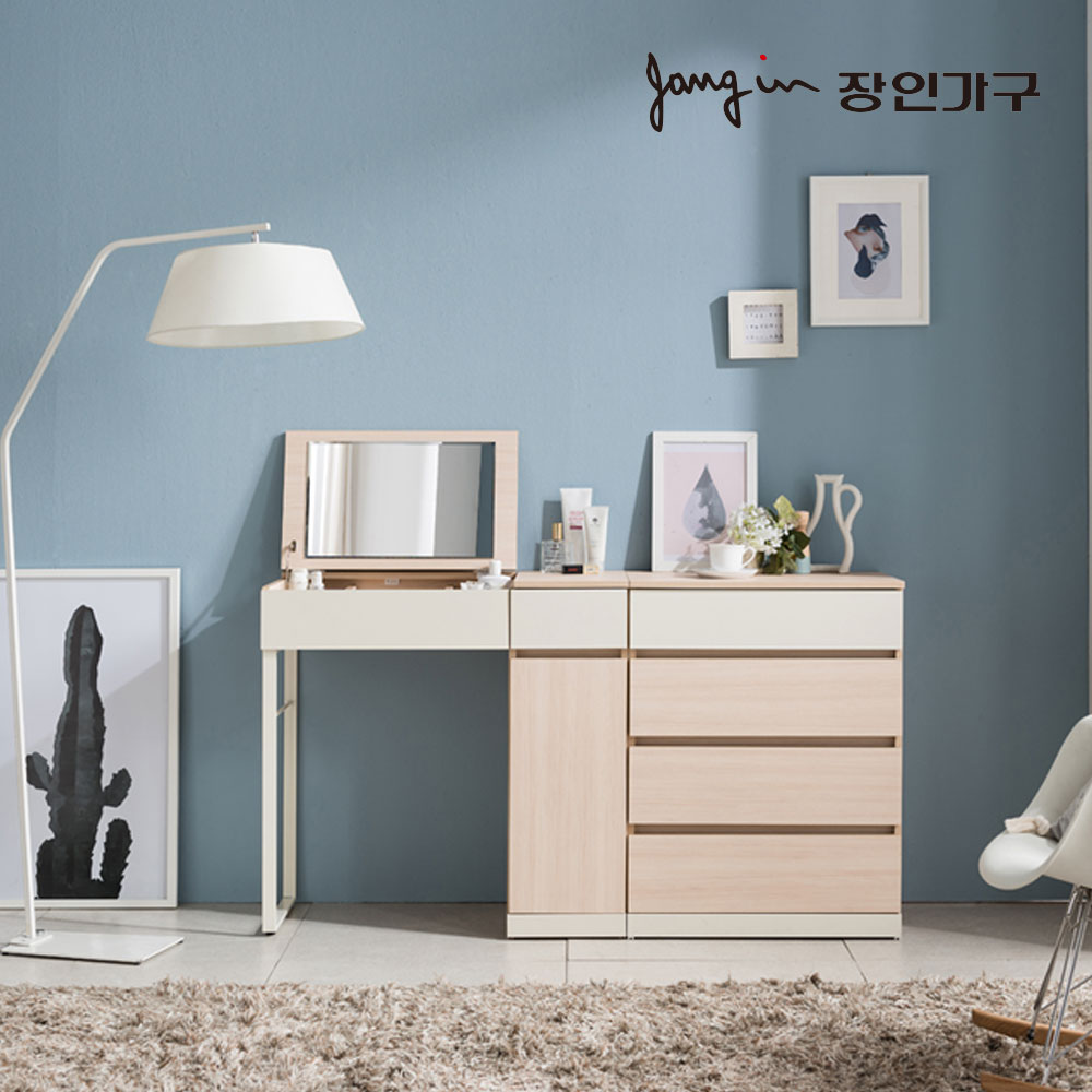 장인가구 미앤유 수납 화장대 세트 - 상품 이미지