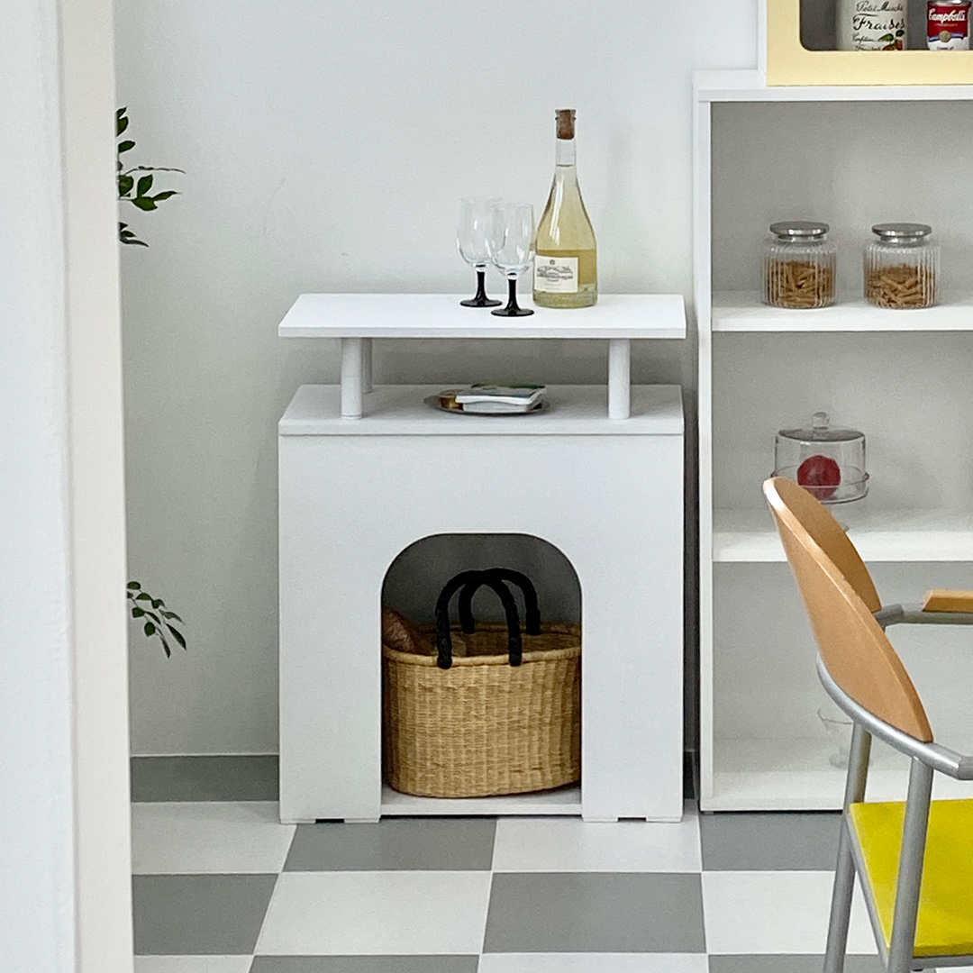 윈썸 파인 600 미니 벽난로 콘솔 인테리어 장식장