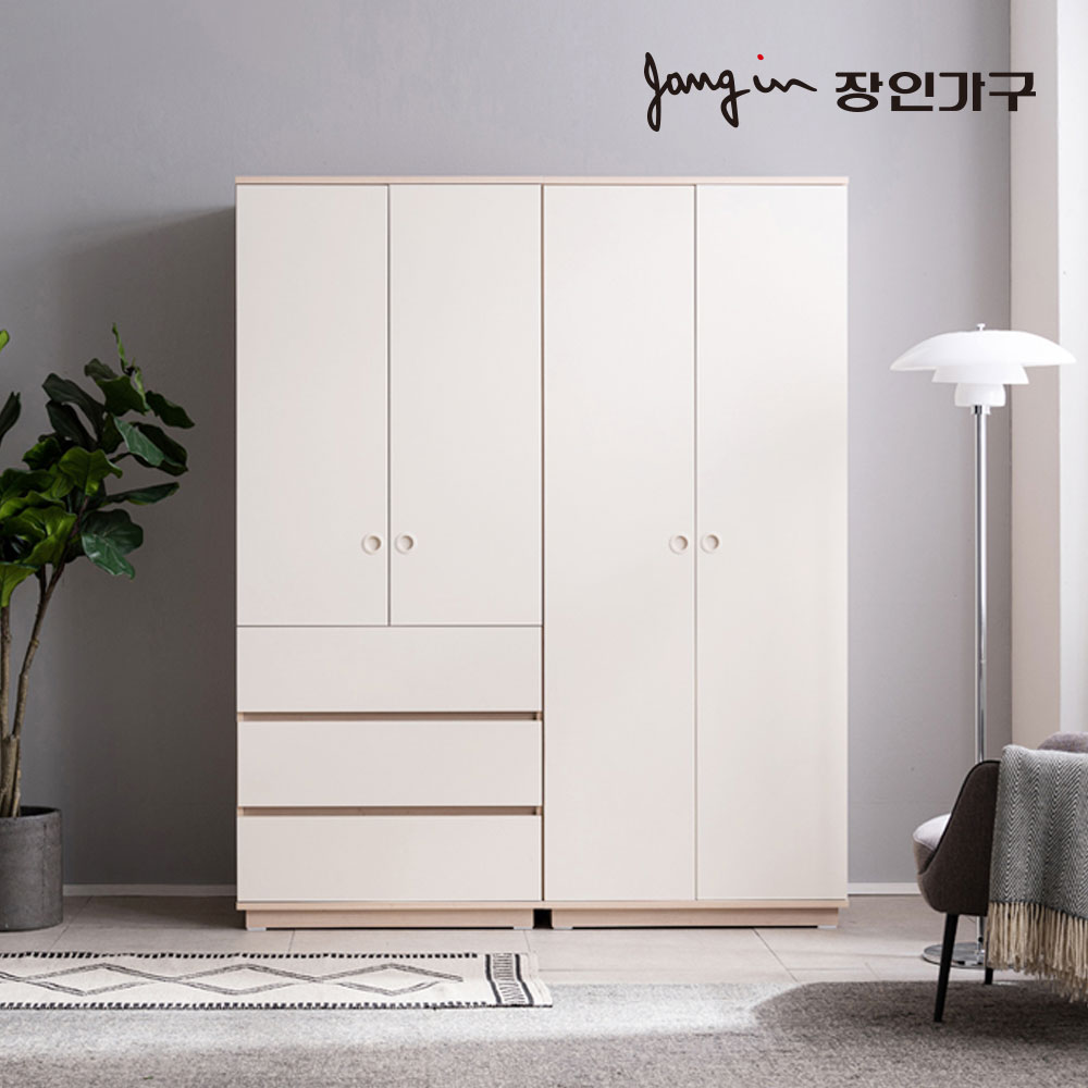 장인가구 크라운 빅 1600 서랍 옷장세트 (800옷장+서랍옷장) - 상품 이미지