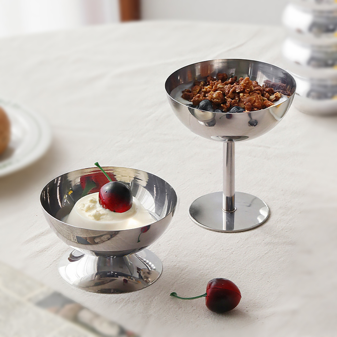 올스텐 홈카페 아이스크림 그릭요거트 시리얼 팥 빙수 그릇 화채 디저트 볼 2종