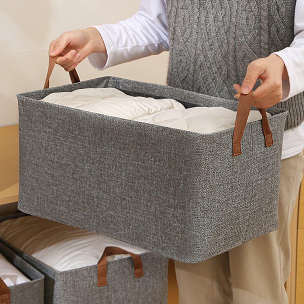 린넨통풍 탄탄한 바지정리함 옷 정리함 정리 옷장 수납함 보관함 중형 리빙박스
