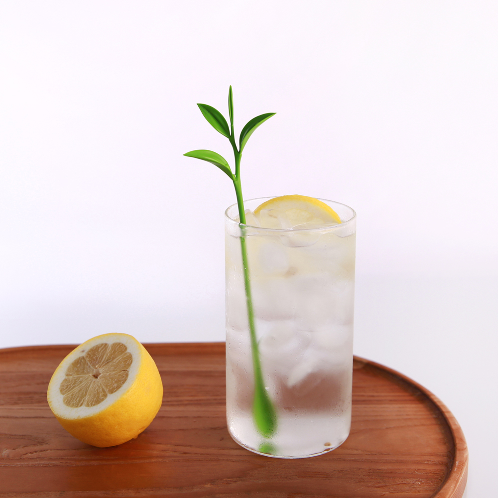 두두 디자인 녹찻잎 머들러 스틱 커피 막대 티스푼 음료데코 홈 카페 칵테일 BAR 용품 - 상품 이미지