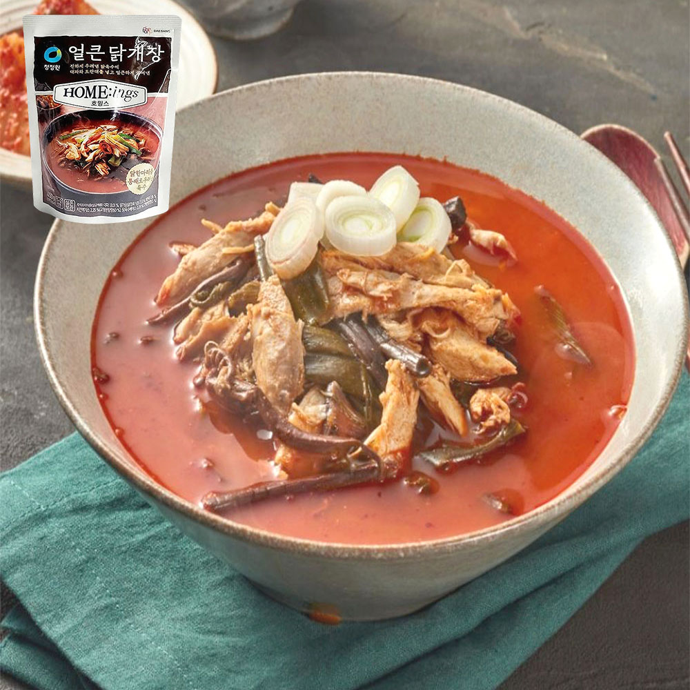 시원한 얼큰 닭개장 450g 진한국물 닭계장 해장 캠핑 술안주 - 상세 이미지 4