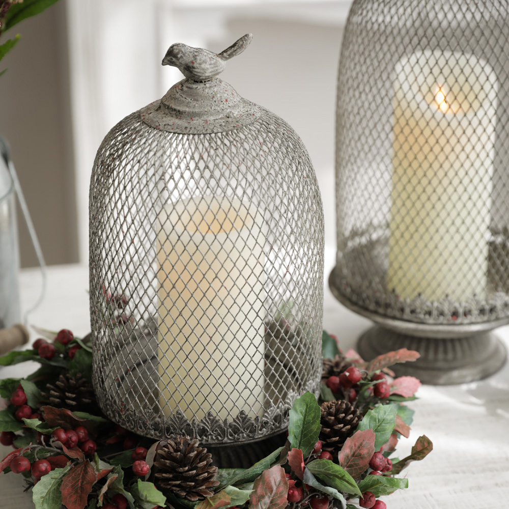 쉐비쉭 버드 빈티지 철제 케이지 인테리어 캔들 홀더 장식 엔틱 카페 감성 새장 소품 장식품 S