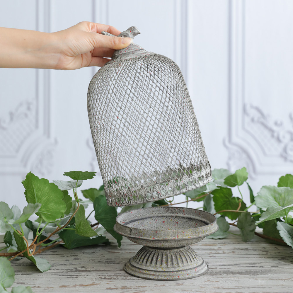 쉐비쉭 버드 빈티지 철제 케이지 인테리어 캔들 홀더 장식 엔틱 카페 감성 새장 소품 장식품 S