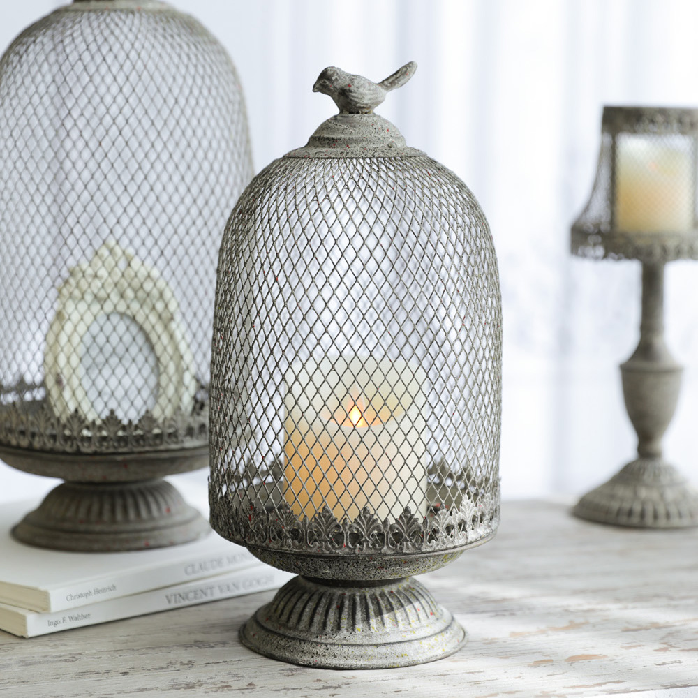 쉐비쉭 버드 빈티지 철제 케이지 인테리어 캔들 홀더 장식 엔틱 카페 감성 새장 소품 장식품 S