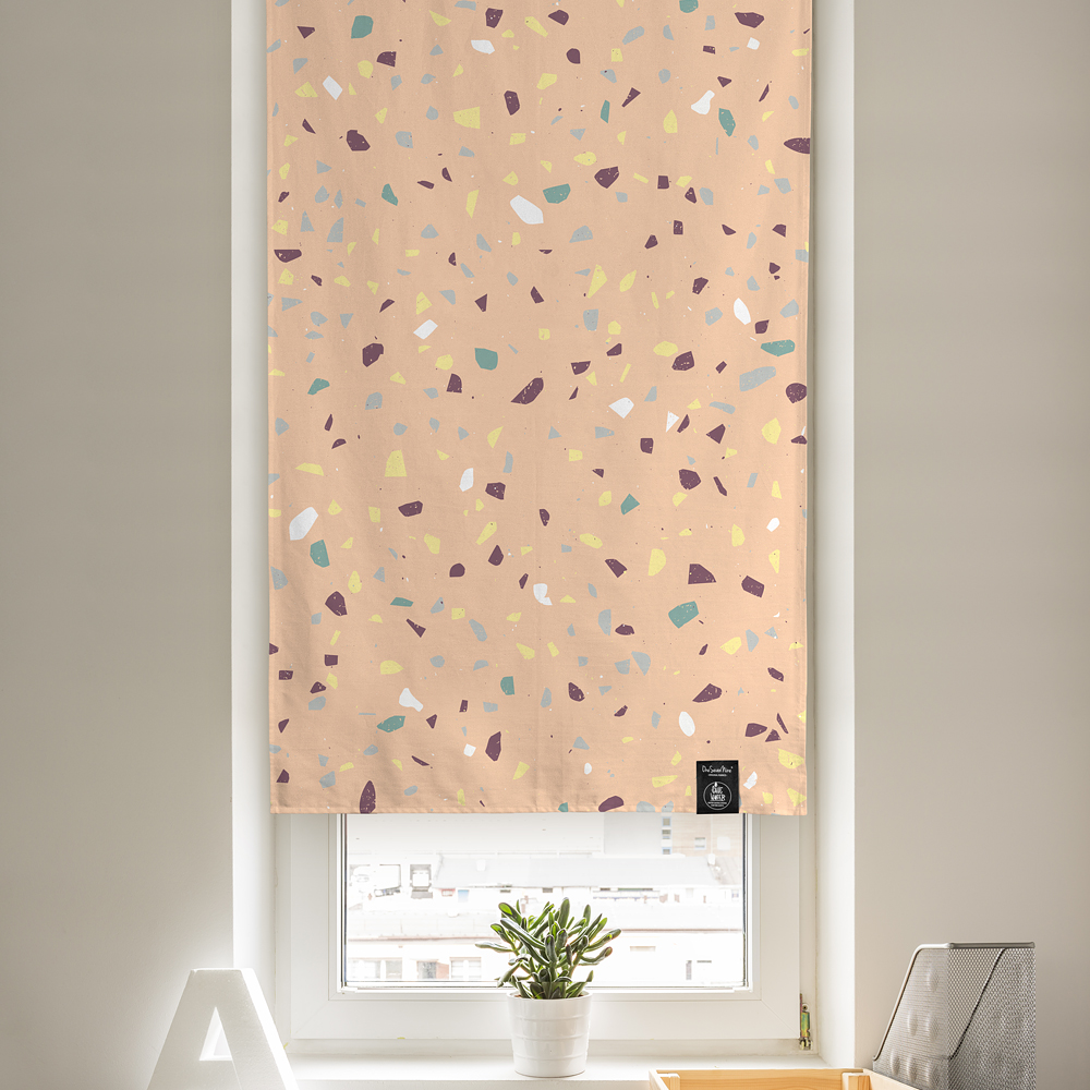 원세븐나인 도어커튼 테라조-핑크, M (85cm X 140cm) 이미지 7