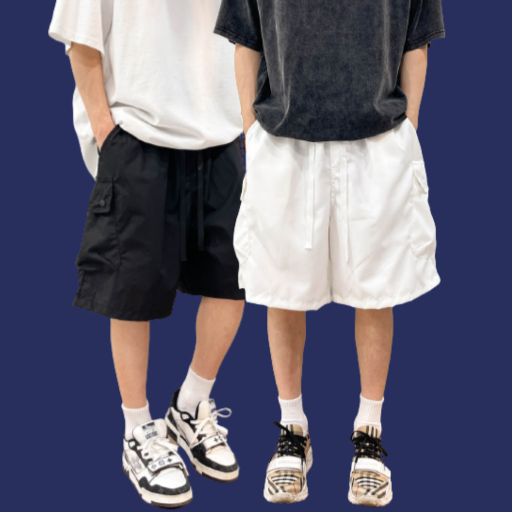 벌룬반바지 건빵반바지 흰색반바지 버뮤다 - 상품 이미지