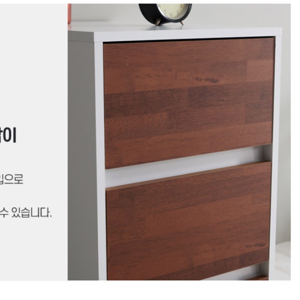 높은협탁 화이트협탁 침대서랍장 빈티지 멀바우 인테리어 협탁 - 상세 이미지 4