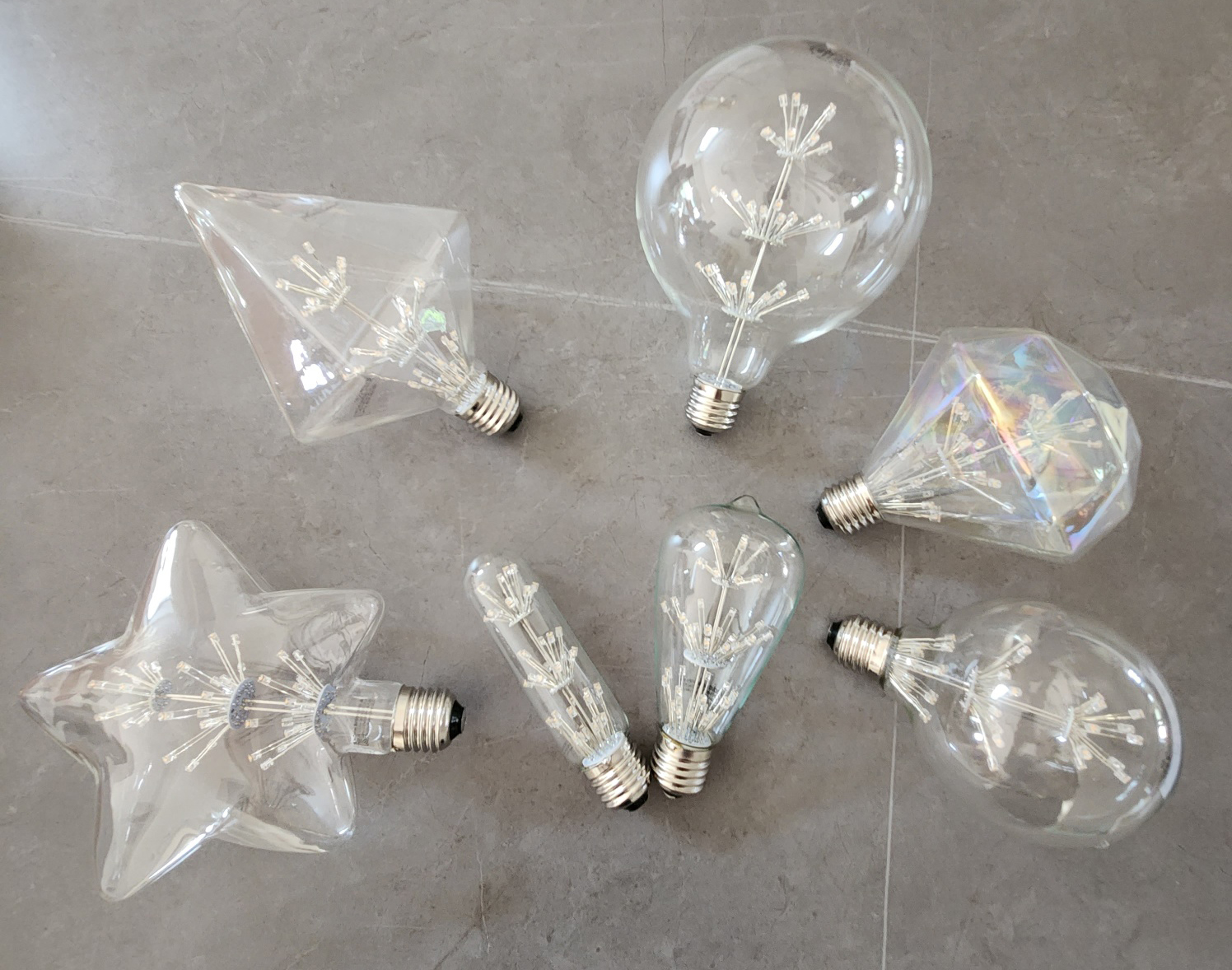 LED 에디슨전구 램프 디자인 눈꽃 인테리어 볼전구카페 매장 미용실 옷가게 은하수 램프 - 상세 이미지 3