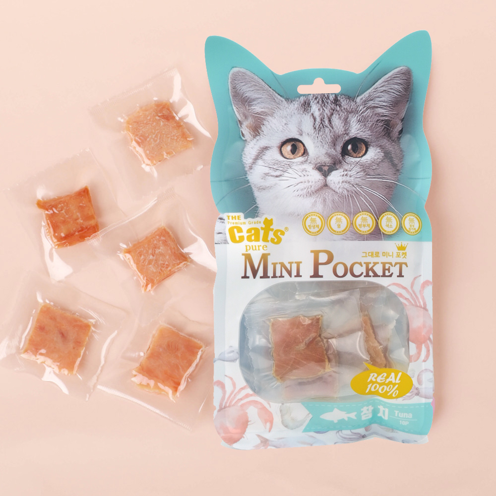 더캣츠 그대로 미니포켓 고양이 간식 참치, 40g, 1개 제품 이미지