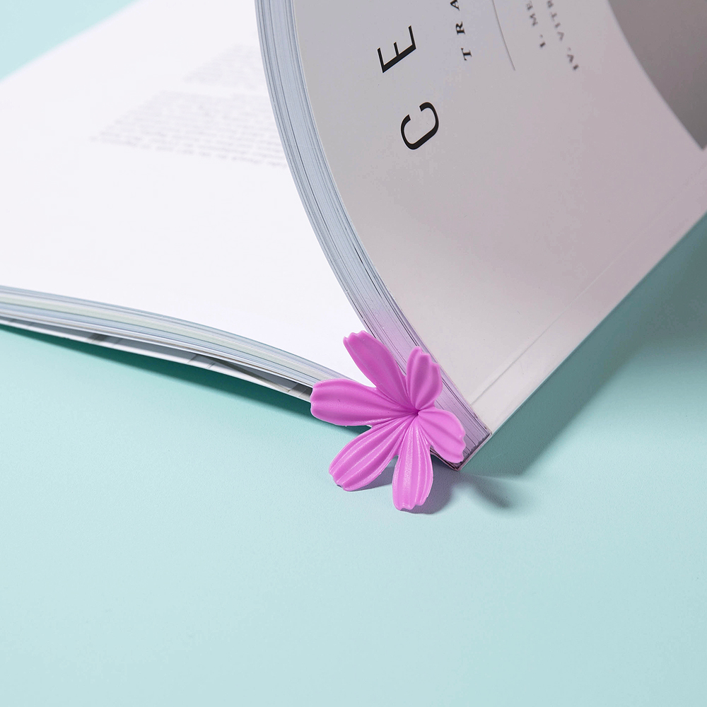 두두 디자인 코스모스 북마크 친환경 실리콘 귀여운 예쁜 책갈피 - 상품 이미지