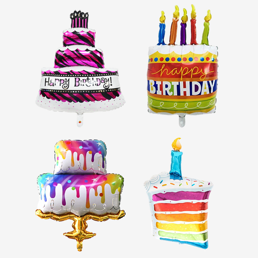 [브로키] 케이크 풍선 4종세트 생일 파티