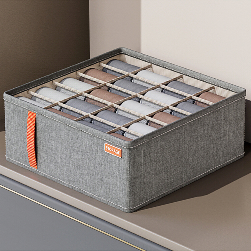 [단독] 고급형 옥스퍼드 20칸 속옷정리함 칸칸이 속옷 정리 서랍장 보관함 양말정리함 제품 이미지
