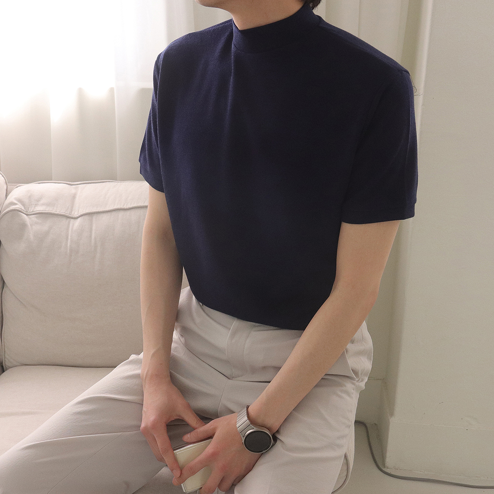 1+1 남자반팔티 모크넥 하프넥 머슬핏 반팔 착용 후기 | 사이즈/핏 총정리 - 대표 이미지