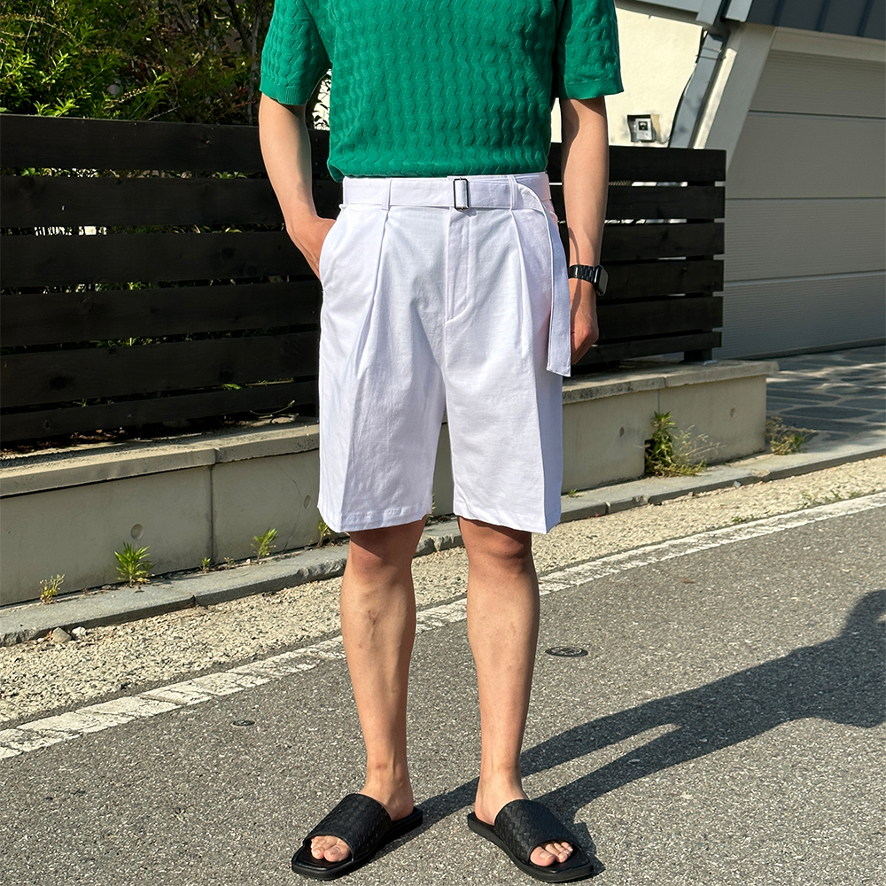 남자벨트반바지 배정남 린넨 구르카 팬츠 이미지 3