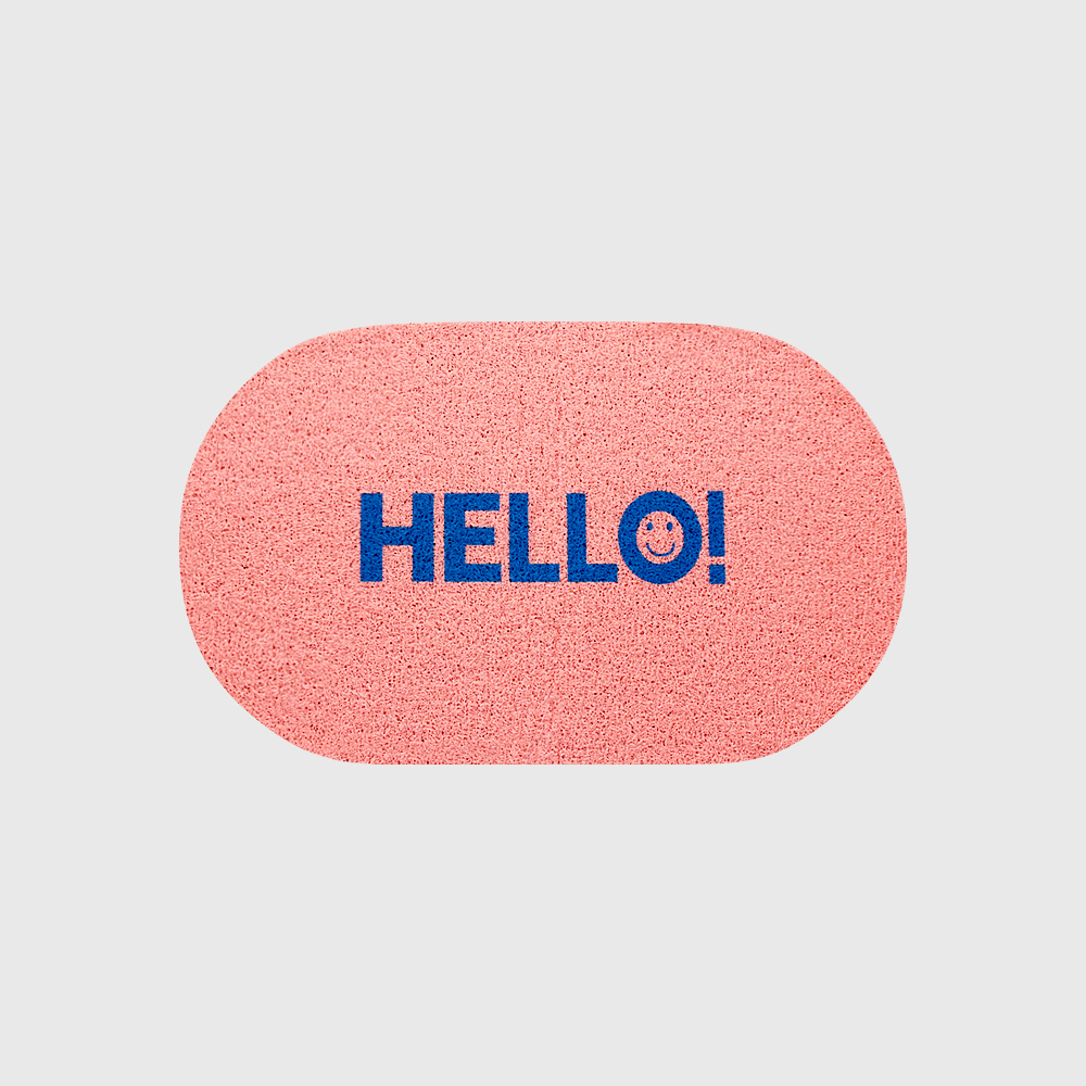 꿈꾸는키친 헬로 pvc 라운드 코일 발매트 현관 웰컴 인테리어 욕실 주방 미끄럼방지