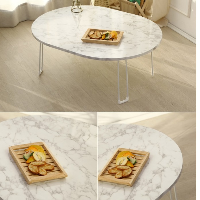 접이식 좌식 식탁 대형 타원형 높은 소파 테이블 인테리어 테이블