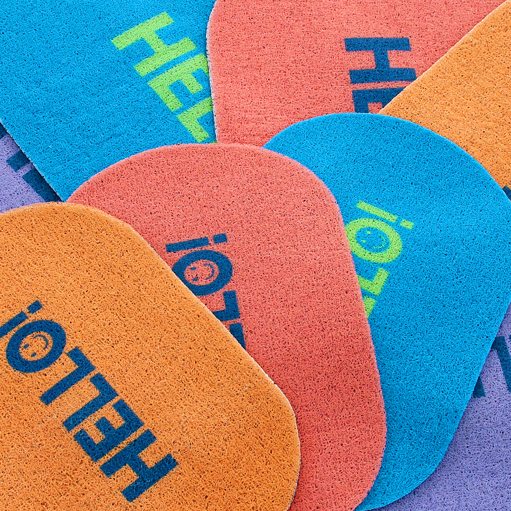 꿈꾸는키친 헬로 pvc 라운드 코일 발매트 현관 웰컴 인테리어 욕실 주방 미끄럼방지