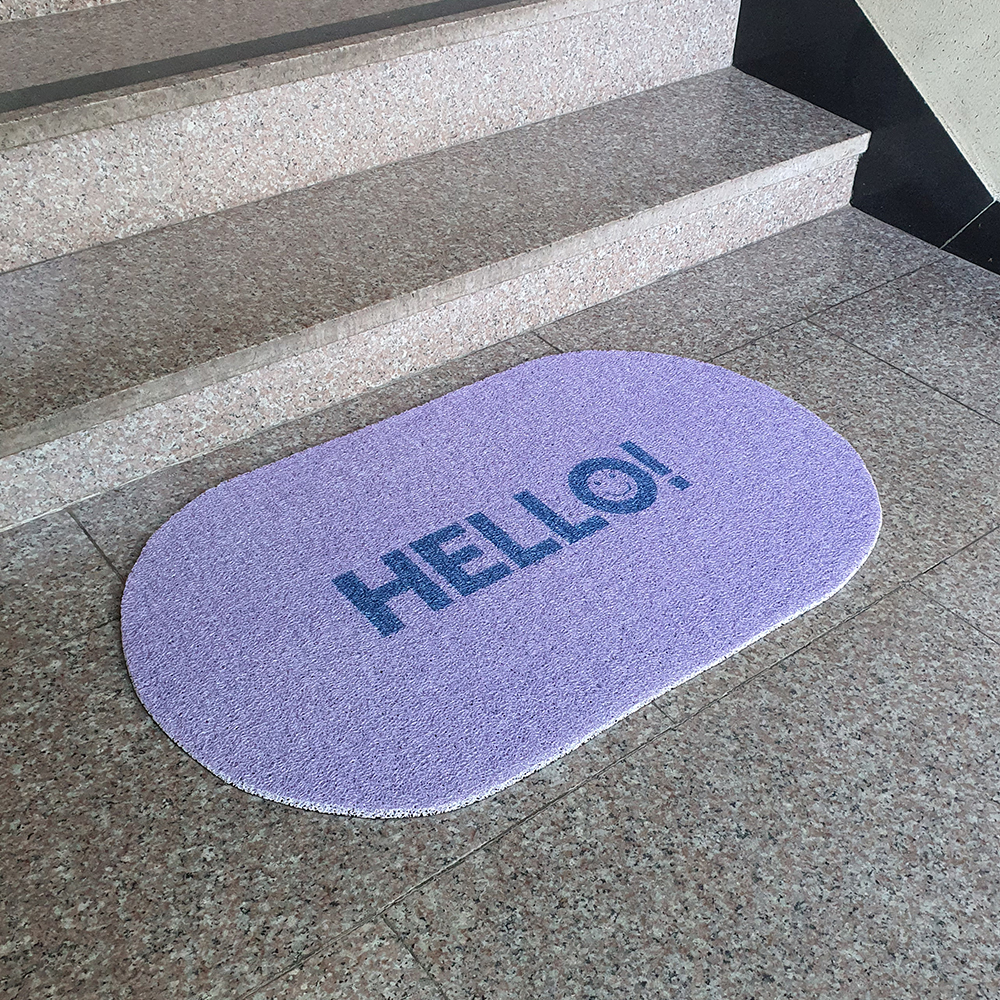 꿈꾸는키친 헬로 pvc 라운드 코일 발매트 현관 웰컴 인테리어 욕실 주방 미끄럼방지