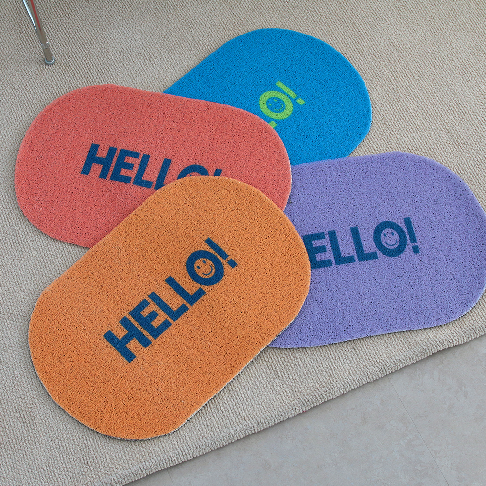 꿈꾸는키친 헬로 pvc 라운드 코일 발매트 현관 웰컴 인테리어 욕실 주방 미끄럼방지