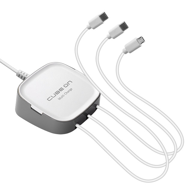 큐브온 업소용충전기 멀티 3포트(C타입 2개 5핀 1개 구성)