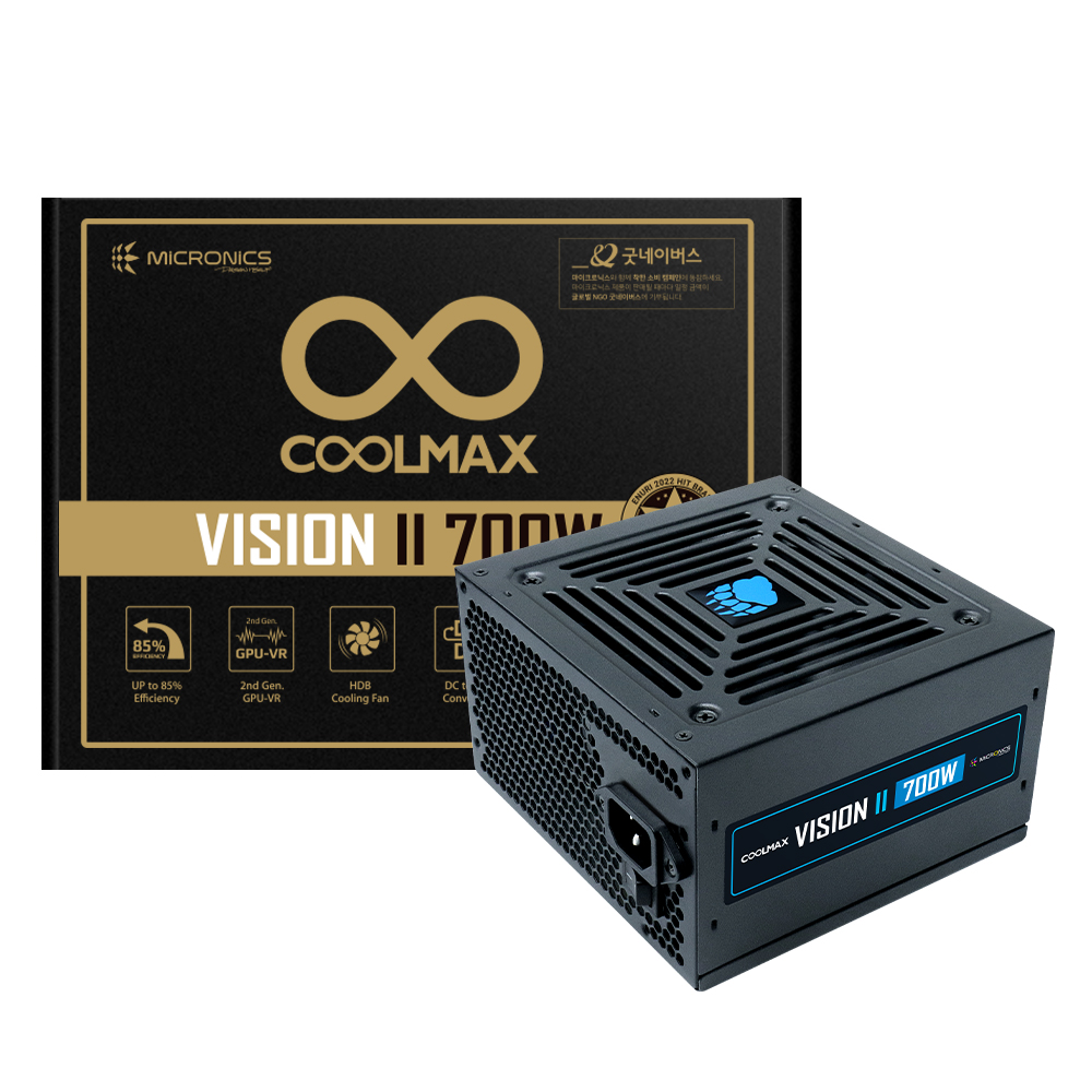 마이크로닉스 COOLMAX VISION II 700W PC 파워 - 상품 이미지