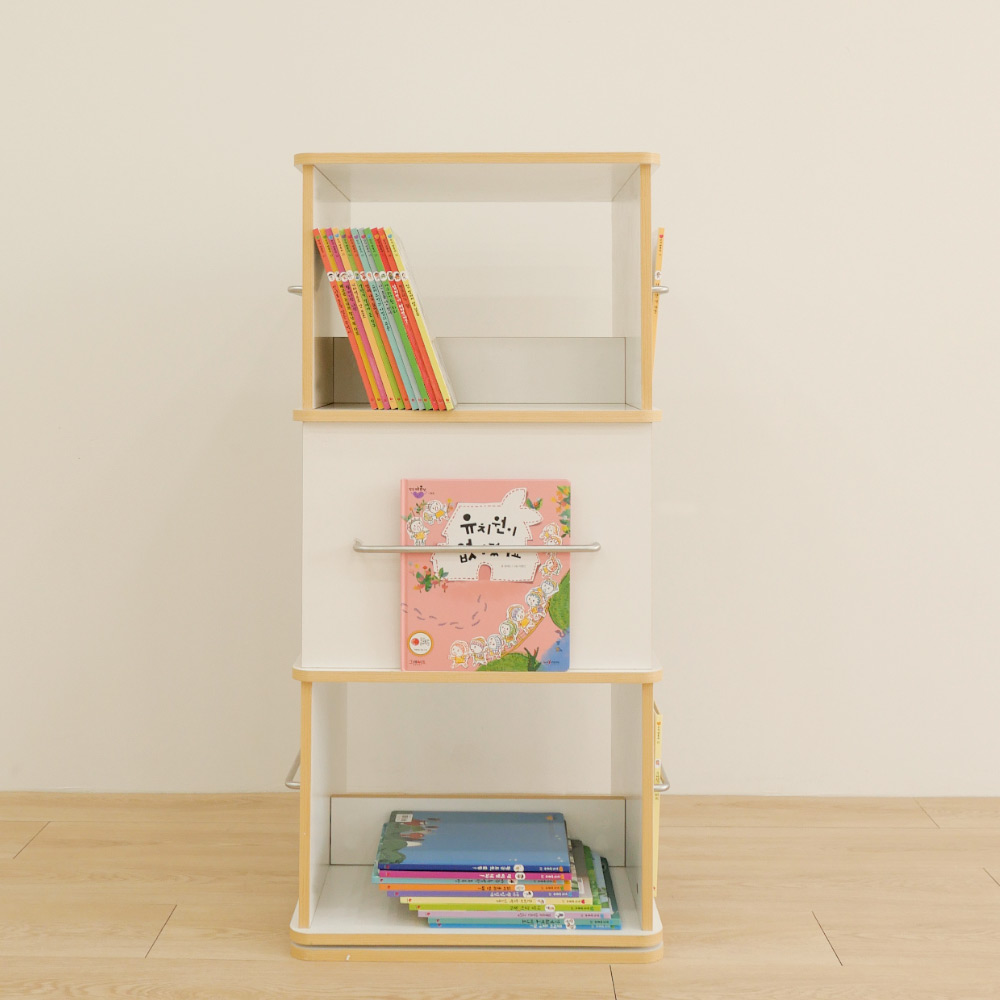 심플룸 회전 책장 아기 유아 전면 원형 2단