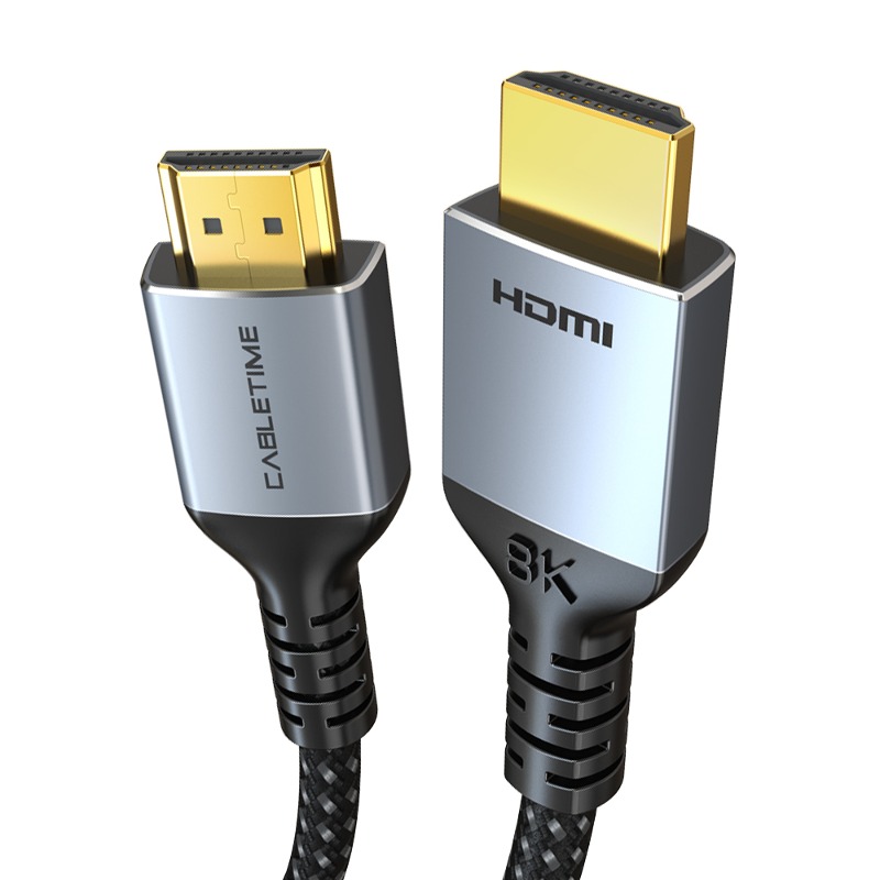 케이블타임 직조 8K 60Hz HDMI V2.1 인증 케이블 CH11 1m, 1개 - 상품 이미지