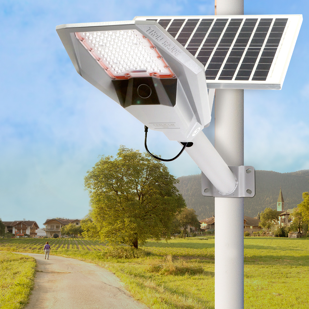 태양광 가로등 투광등 LED 태양열 스마트 정원등 조명 공원 전봇대 농막 실버부착 200W 이미지 7