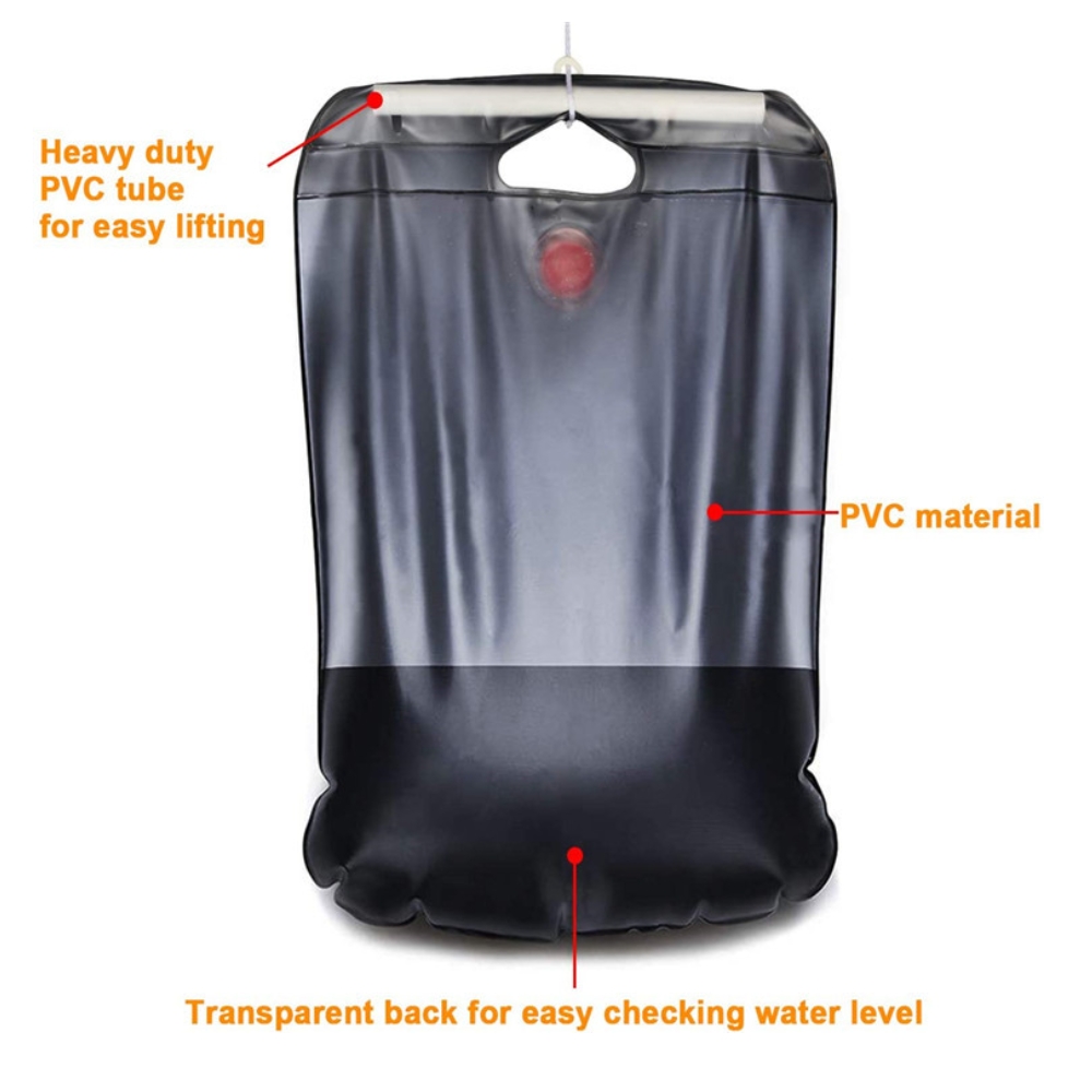 캠핑샤워백 캠핑용 샤워기 야외 간이 휴대용 물주머니 물탱크 20L