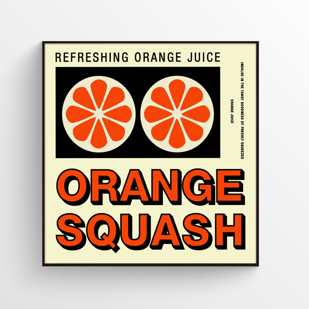 [30] 애시드로우 소형액자 ORANGE [300x300mm Size] - 상품 이미지