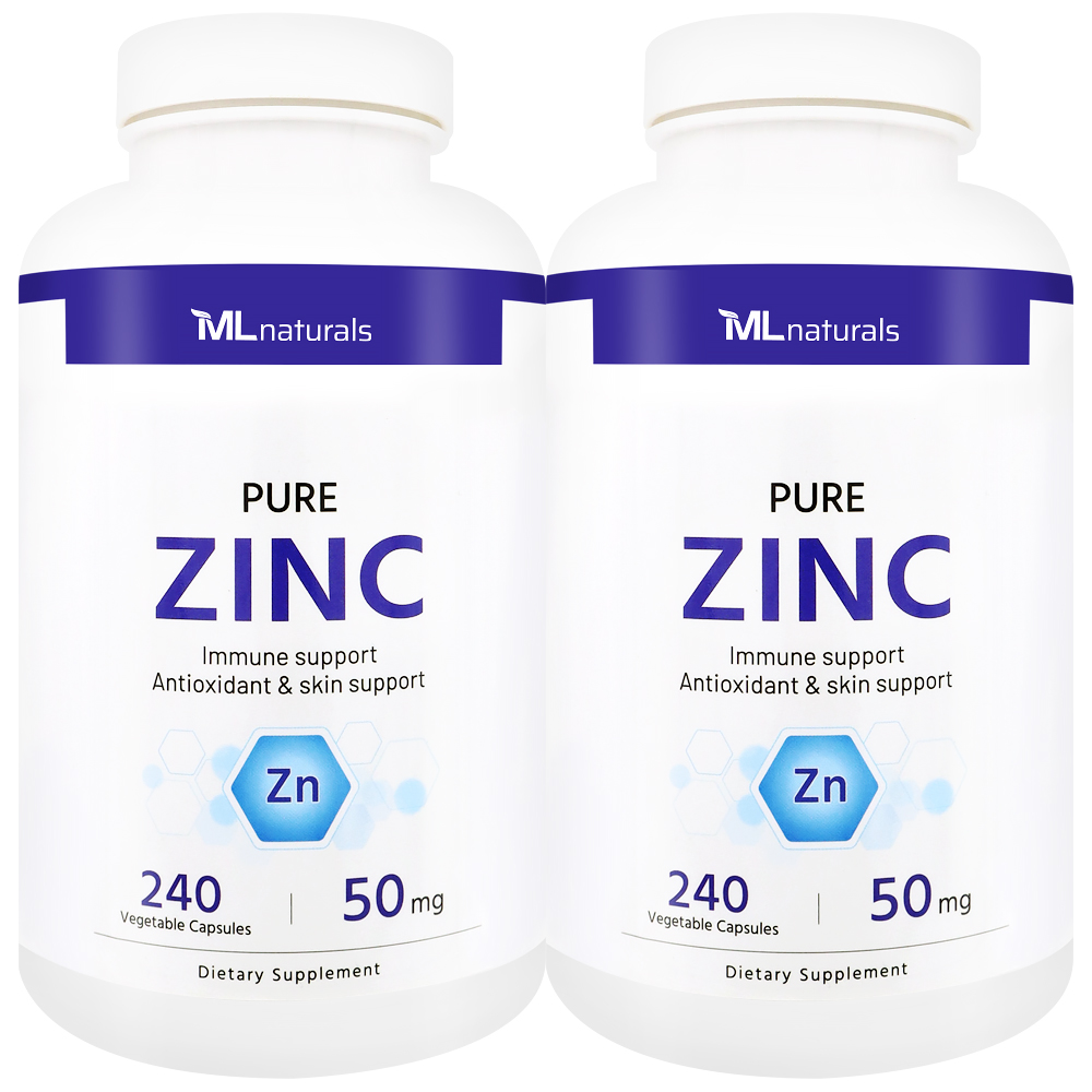 마이라이프내추럴스 퓨어 징크 아연 50mg 알약 240캡슐, 2개 - 메인 이미지