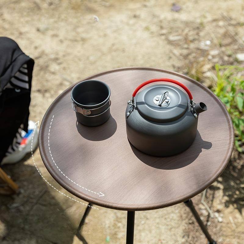 캠핑 접이식 원형 알루미늄 테이블 블랙