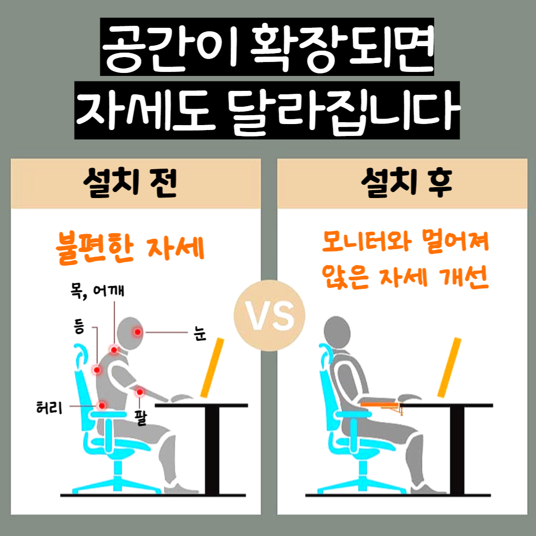 책상연장선반 책상확장 키보드 거치대 받침 보조 데스크 테이블 미니형
