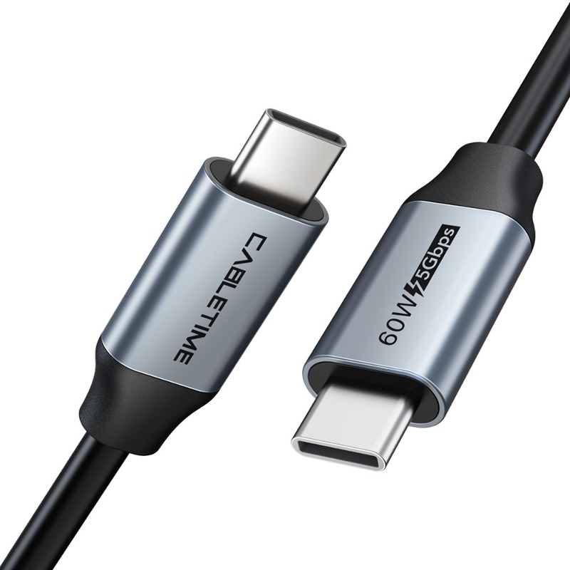 케이블타임 USB3.1 5Gbps C to C타입 초고속 케이블 CU10 0.5m, 1개 - 상품 이미지