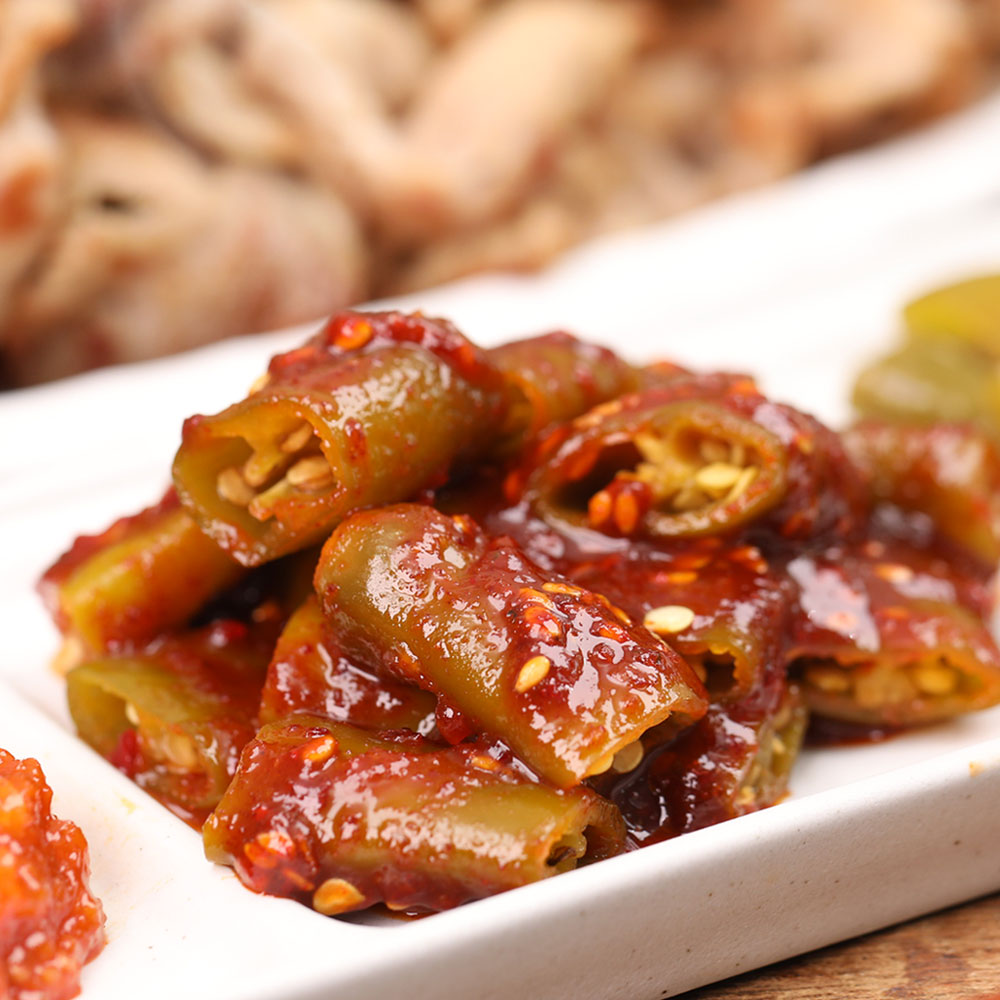 셰프애찬 매콤달콤 마성의 양념 청양고추무침 500g 장아찌무침 이미지 6