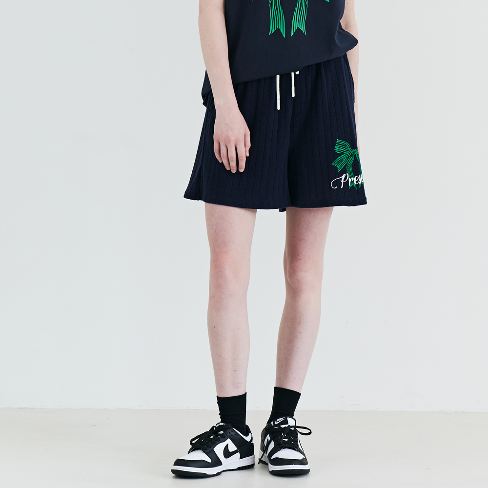 [메타퍼] 여성 반바지 여름 밴딩 숏 팬츠 네이비