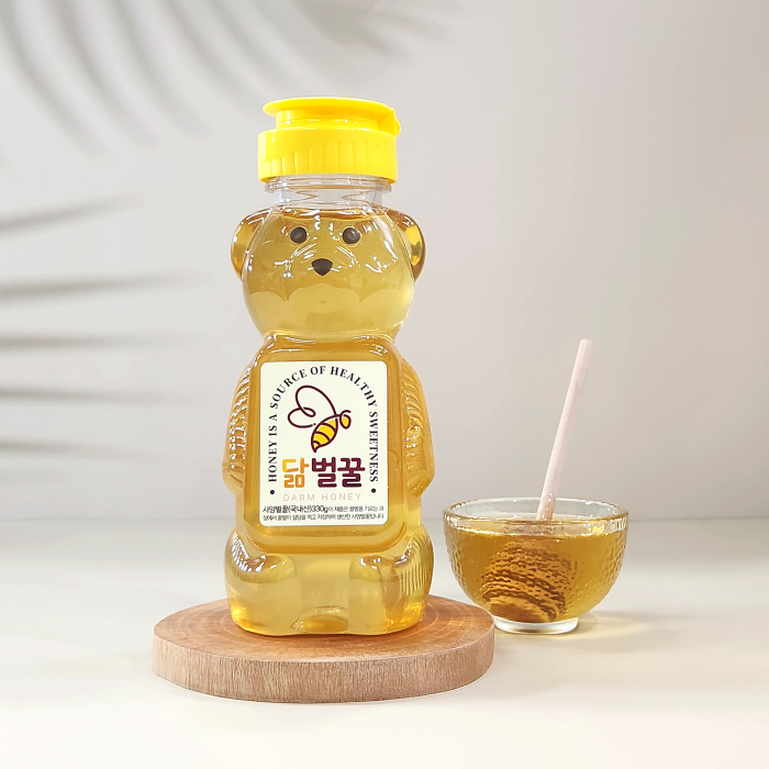 사양벌꿀 곰돌이꿀 국산 사양꿀 튜브 335g 선물용 휴대용 요리용 닮벌꿀 - 상세 이미지 2