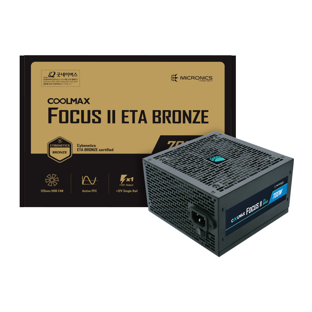 마이크로닉스 COOLMAX FOCUS II 700W ETA Bronze PCIE 5.0 - 메인 이미지
