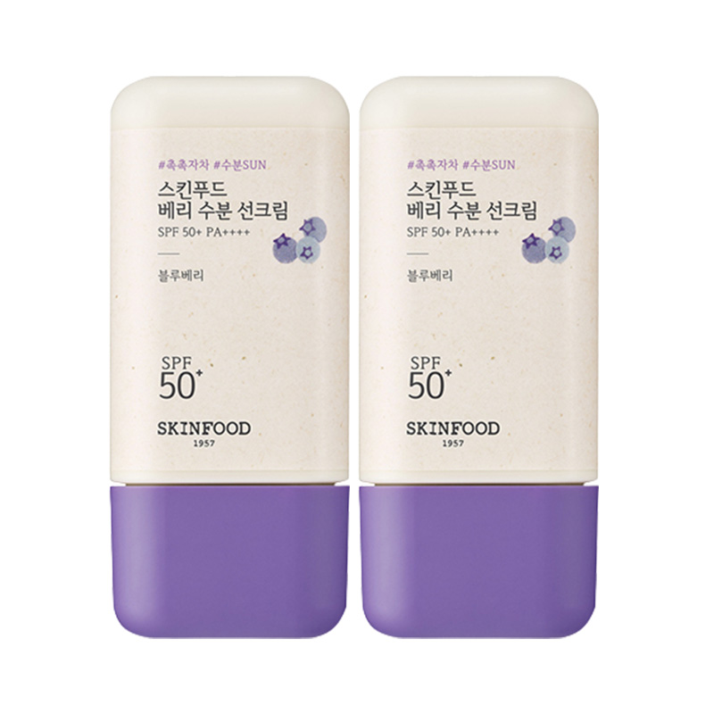 스킨푸드 베리 수분 선크림 SPF50+ PA++++ 50mlx2개 - 상품 이미지