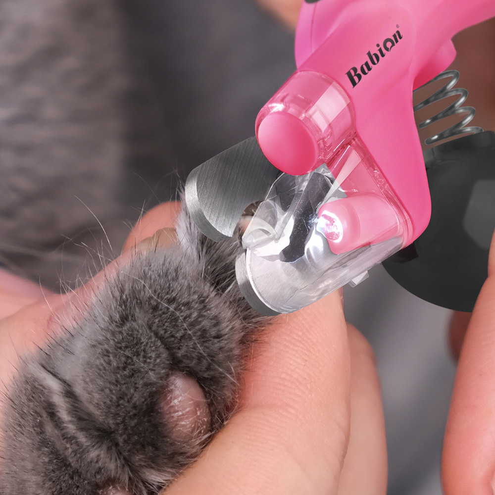 바비온 강아지 고양이 안전 LED 고래 발톱 깎이