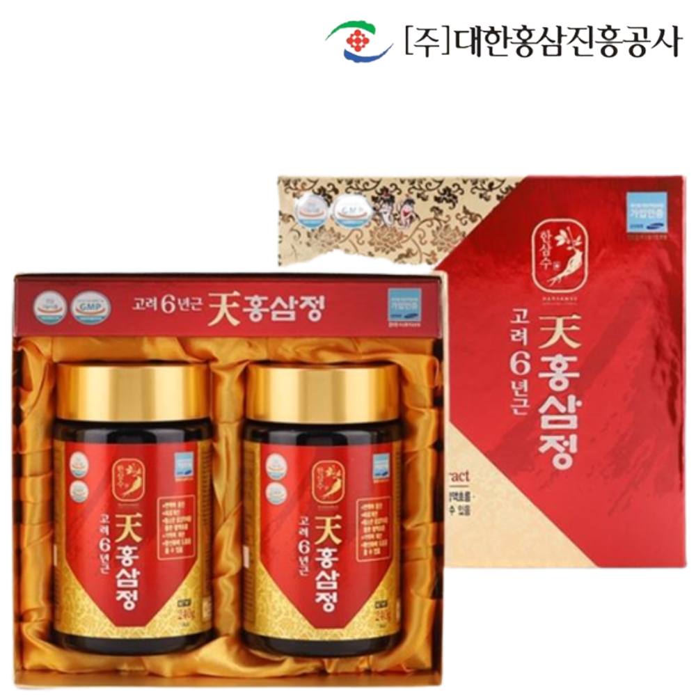 고려 6년근 홍삼 농축액 진액 240g x2병 홍삼정 면역력 피로 혈행 기억력 진액고 제품 이미지